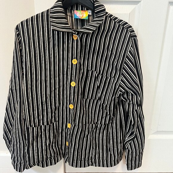 Black Frontier Stripe Work Jacket by Big Bud Press - Picture 3 of 4